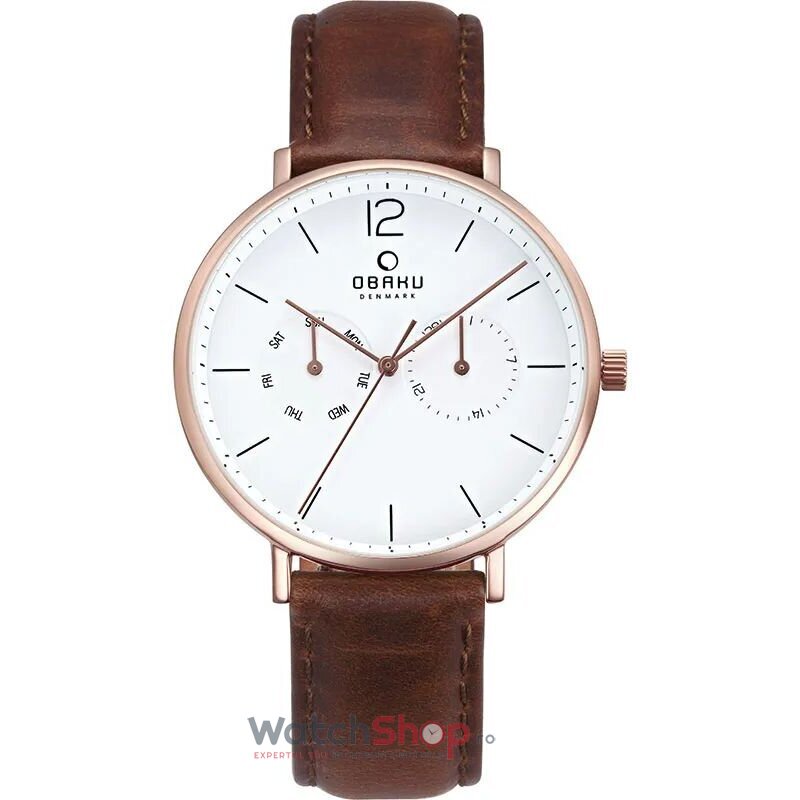 Ceas de Mana Obaku Casual Alb FLOD V182GMVWRN pentru Barbati cu Comanda Online