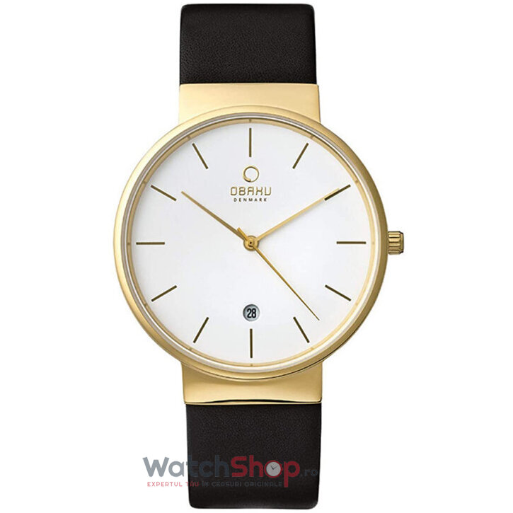 Ceas de Mana Obaku Casual Alb KLAR V153GDGWRB pentru Barbati cu Comanda Online