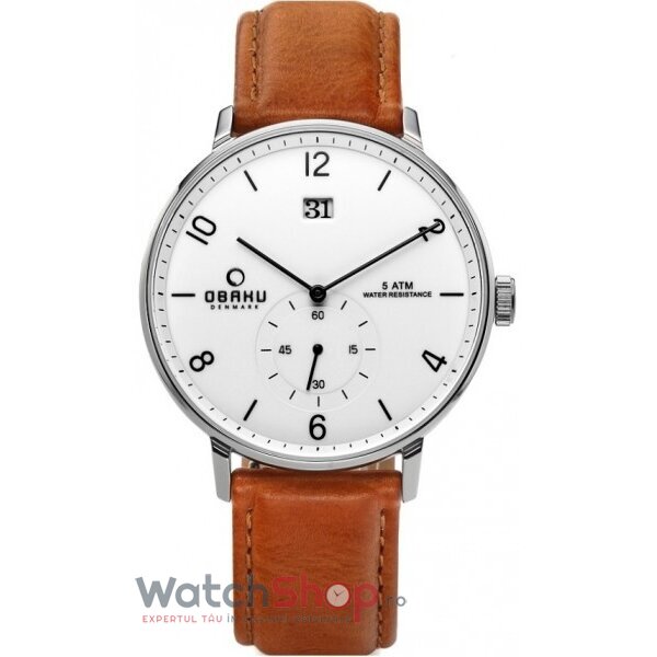 Ceas de Mana Obaku Casual Alb RISLEN V190GDCWRZ pentru Barbati cu Comanda Online