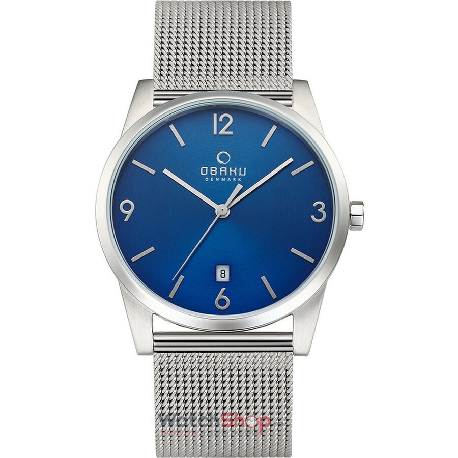 Ceas de Mana Obaku Casual Albastru STEN V169GDCLMC pentru Barbati cu Comanda Online