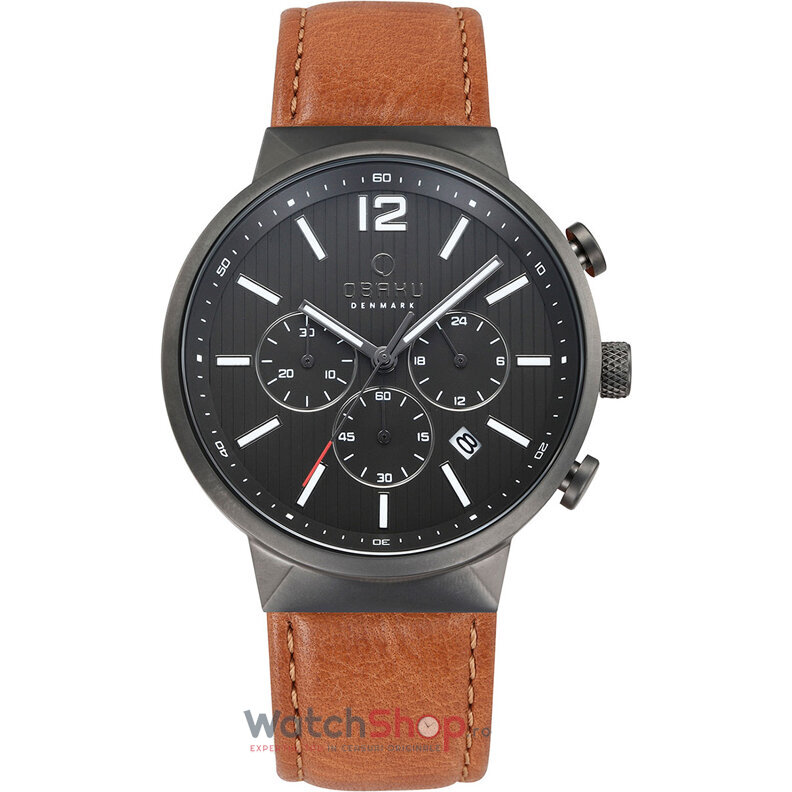 Ceas de Mana Obaku Casual Gri inchis STORM V180GCUURZ Chronograph pentru Barbati cu Comanda Online