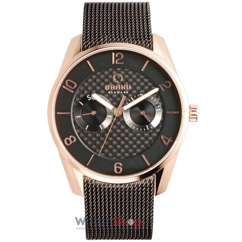 Ceas de Mana Obaku Casual Negru FLINT V171GMVBMB pentru Barbati cu Comanda Online