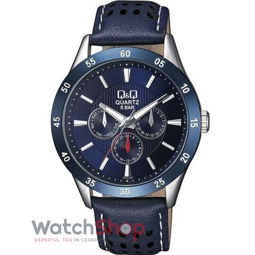 Ceas de Mana Q&Q Fashion Albastru CE02J502Y pentru Barbati cu Comanda Online