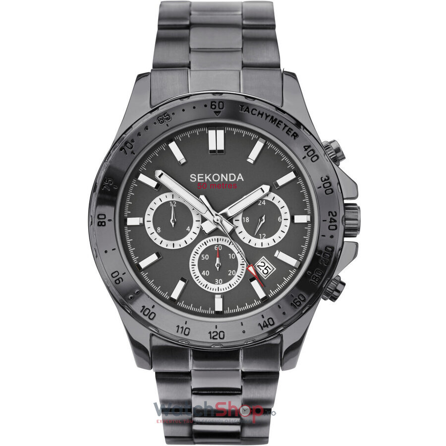 Ceas de Mana Sekonda Sport Gri 1660 Dual Time pentru Barbati cu Comanda Online