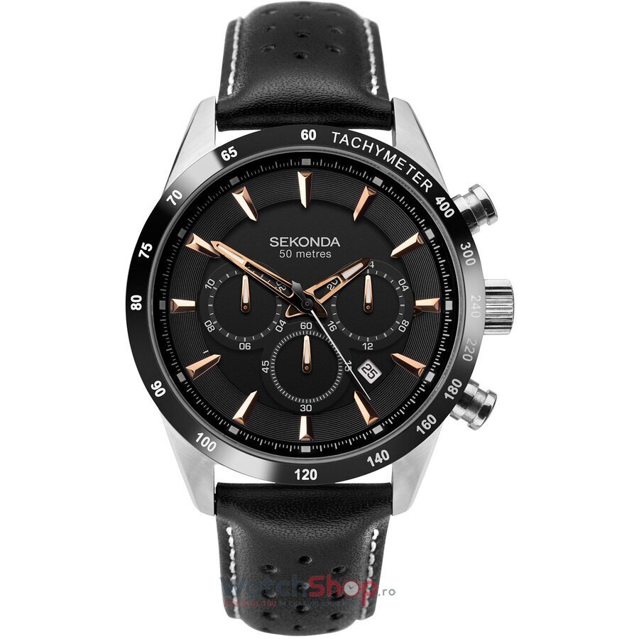 Ceas de Mana Sekonda Sport Negru 1700 pentru Barbati cu Comanda Online