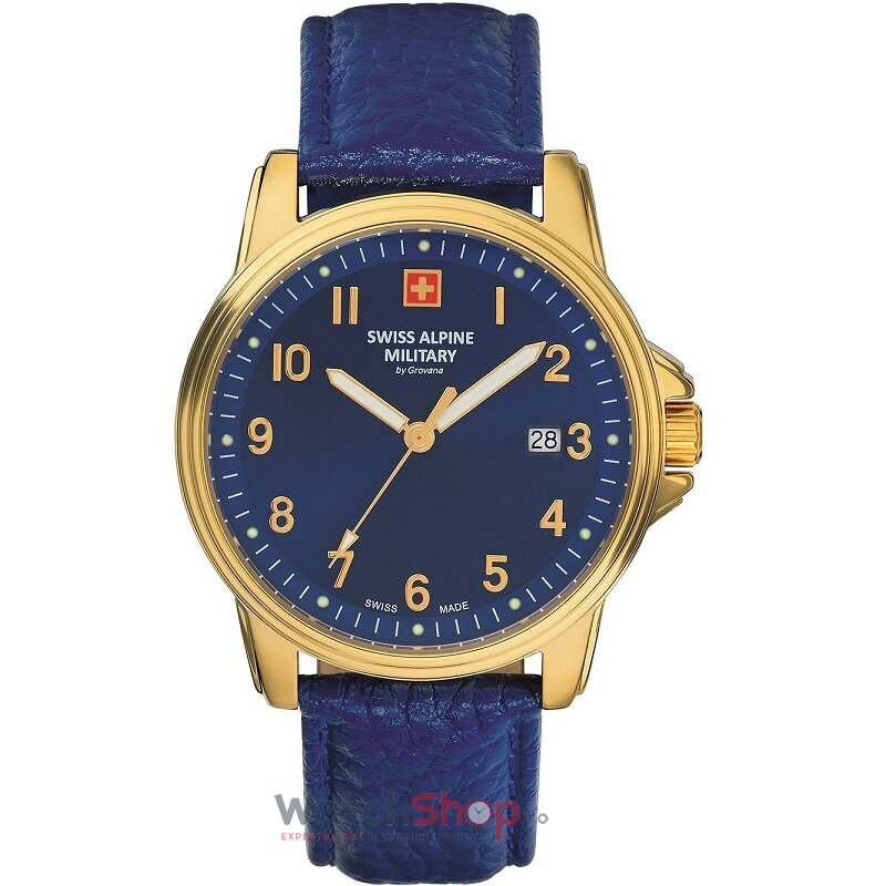 Ceas de Mana Swiss Alpine Military Elegant Albastru BY GROVANA SAM7011.1515 pentru Barbati cu Comanda Online