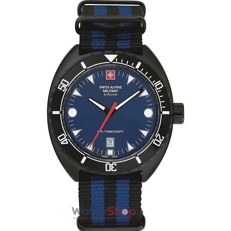 Ceas de Mana Swiss Alpine Military Sport Albastru BY GROVANA SAM7066.1675 pentru Barbati cu Comanda Online