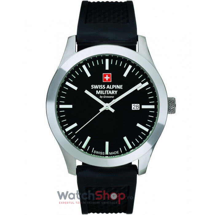 Ceas de Mana Swiss Alpine Military Sport Negru Swiss Alpine Military SAM7055.1837 pentru Barbati cu Comanda Online