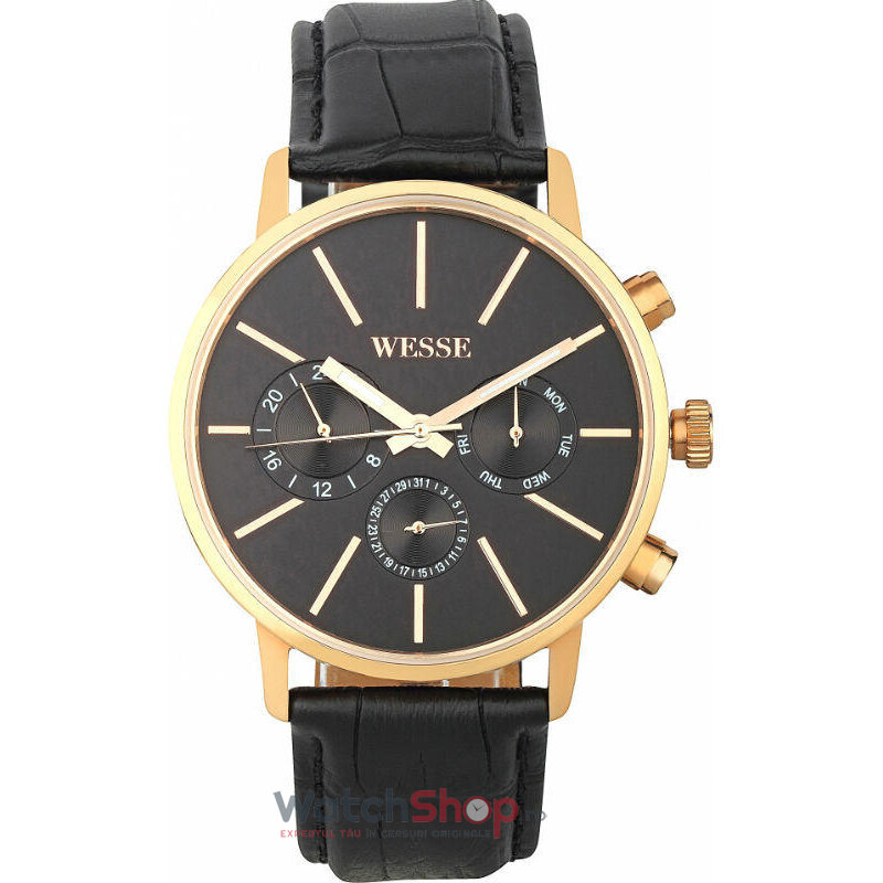 Ceas de Mana WESSE Casual Negru DASHING WWG200006 pentru Barbati cu Comanda Online